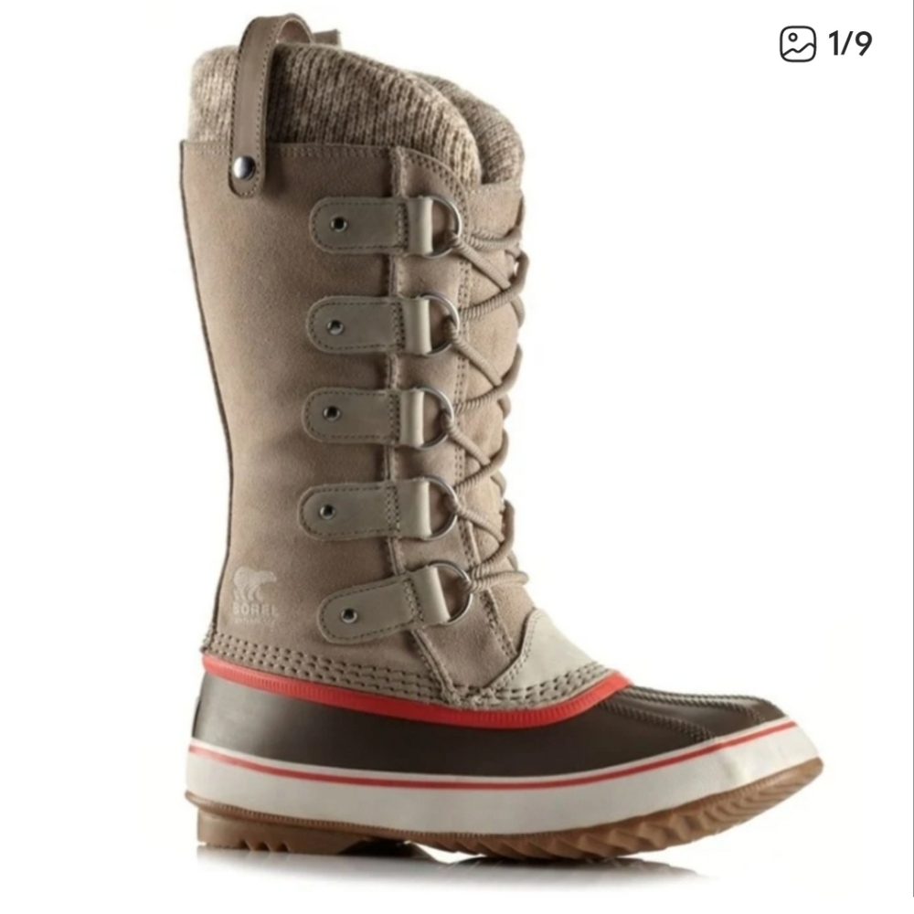 Womens Sorel Joan of Arctic II Fossil Knit Waterproof Boots